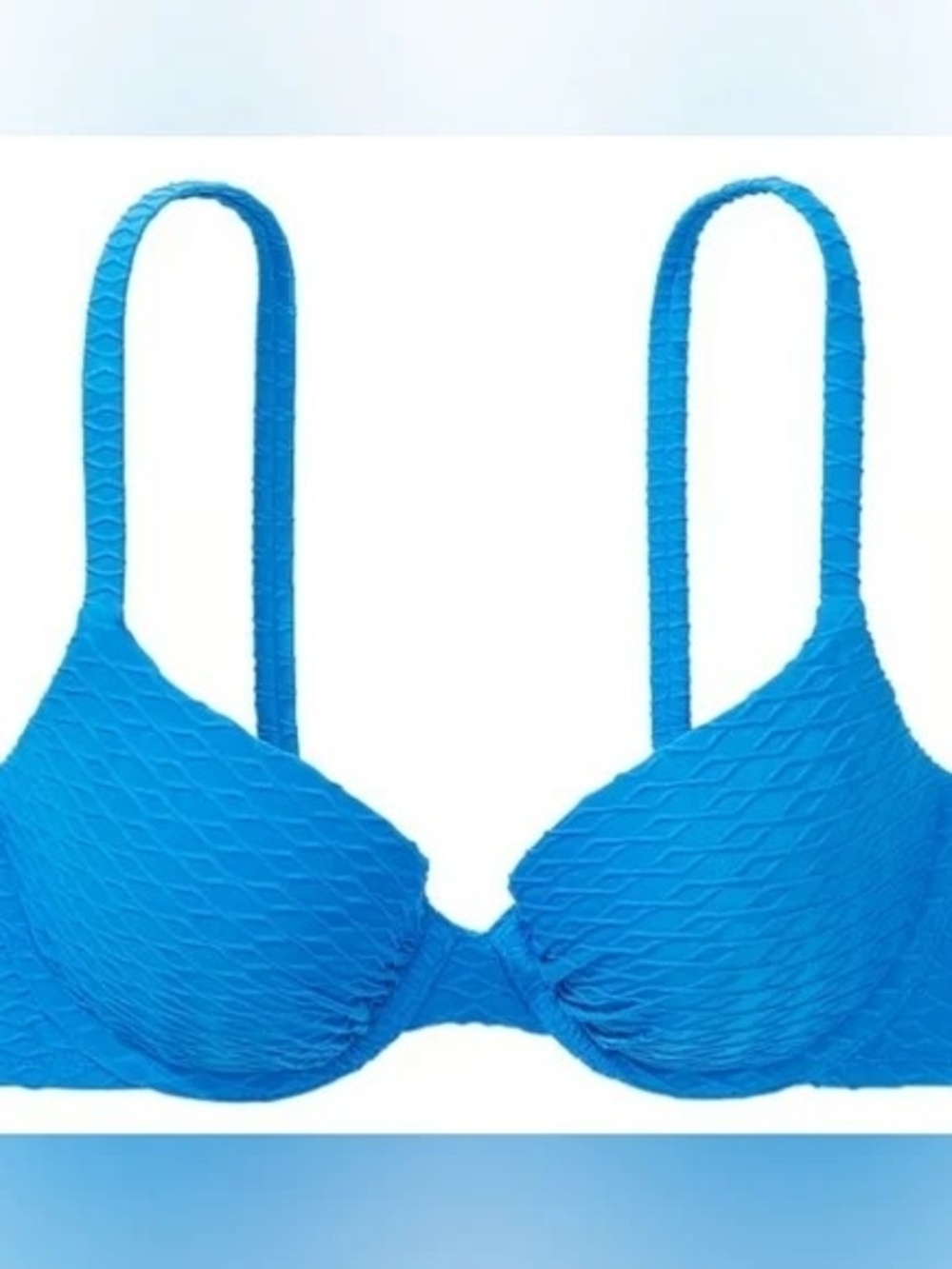Victoria's Secret Bright Blue Textured Bikini Top